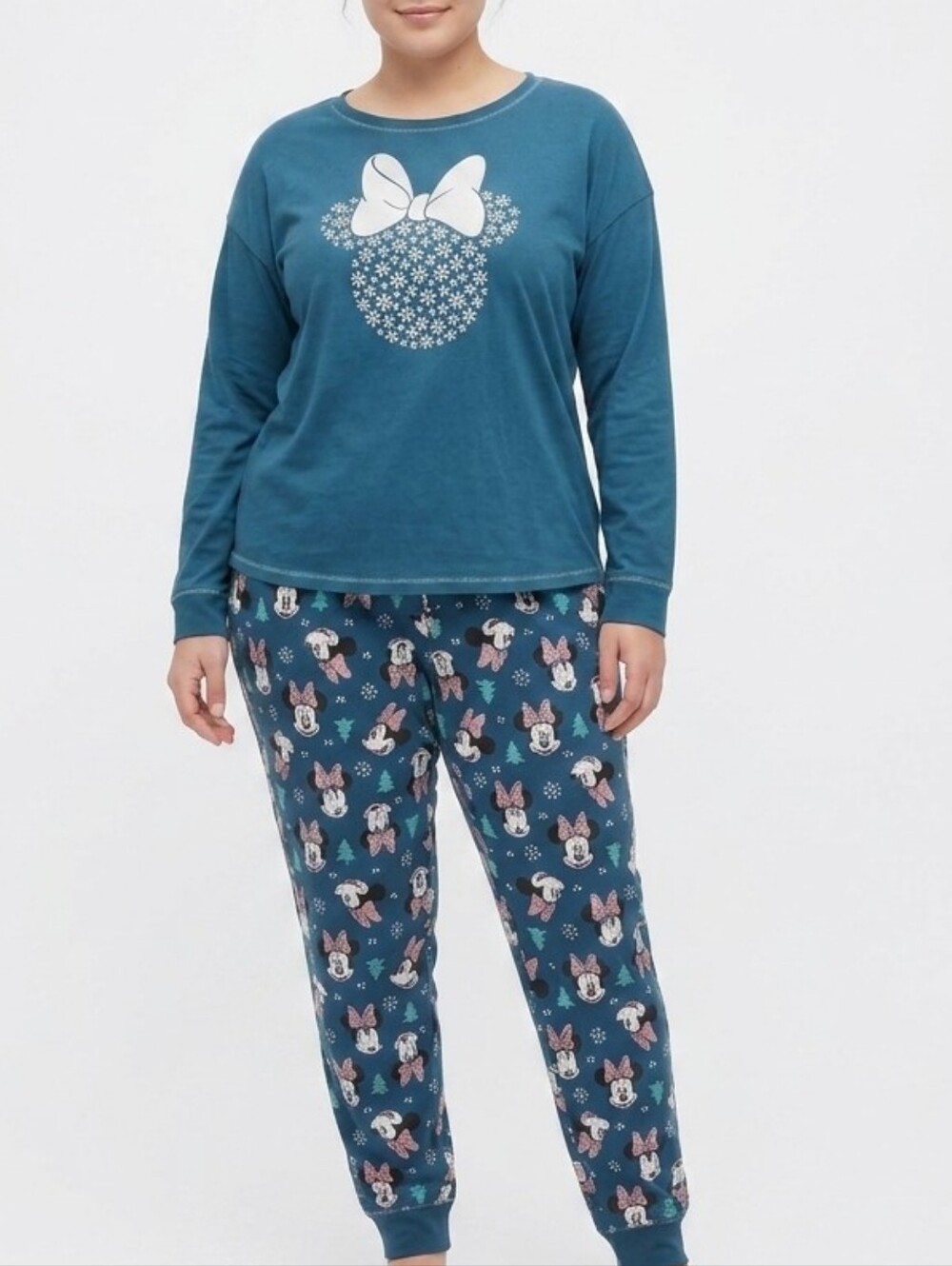 Disney - Womens Minnie Mouse Long Sleeve Pajama Set